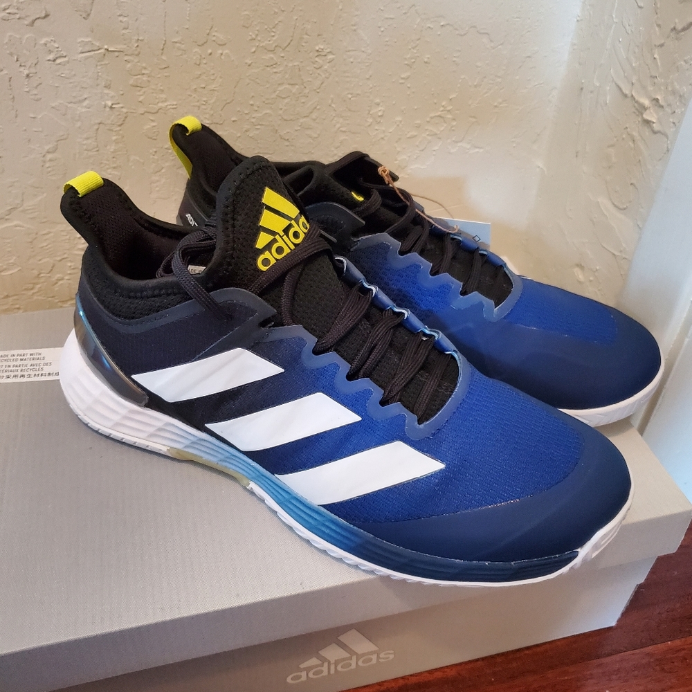 Adidas Adizero Ubersonic 4 M Tennis Shoes MEN SIZE 9.5. Black Blue Gray Red